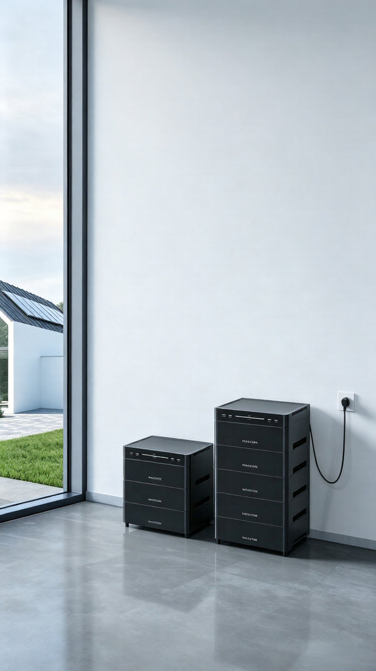Marstek Venus A Balkonkraftwerk-Speicher – 17 cm schmales All-in-One Design, LiFePO4-Batterie, Plug & Play Installation für deinen Balkon und nachhaltige Solarenergie zu Hause.